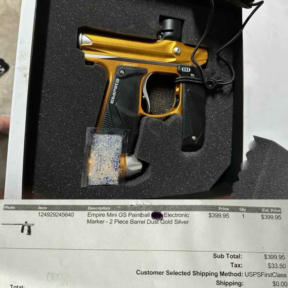 Mini GS Paintball Marker - Gold and Black